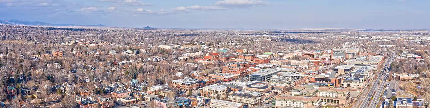 Aerial view of City of Boulder